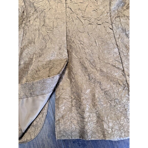 Donna Karan New York Women's Textured Metallic One-Button Blazer Bronze Brown 0 - Picture 12 of 13